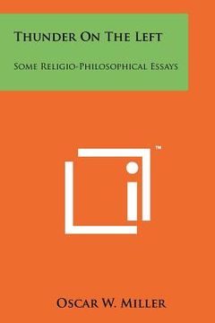 portada thunder on the left: some religio-philosophical essays