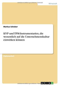 portada Die Wirkungsweisen der KVP und TPM-Instrumentarien auf die Unternehmenskultur (German Edition)