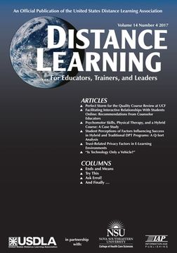portada Distance Learning - Volume 14 Issue 4 2017
