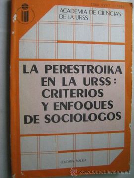 portada La Perestroika en la Urss: Criterios y Enfoques de Sociólogos