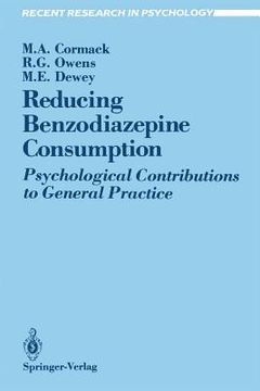 portada reducing benzodiazepine consumption: psychological contributions to general practice (en Inglés)