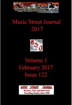portada Music Street Journal 2017: Volume 1 - February 2017 - Issue 122 Hardcover Edition