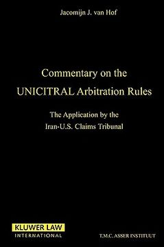 portada commentary on the uncitral arbitration rules, the applications by