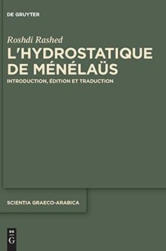portada L'Hydrostatique de Ménélaüs: Introduction, Édition et Traduction: 27 (Issn) (en Francés)