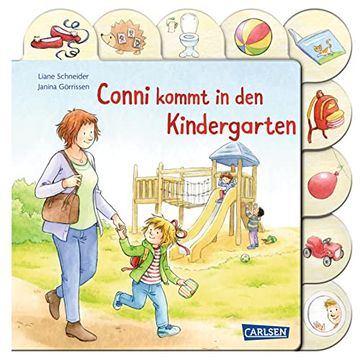 portada Conni-Pappbilderbuch: Conni Kommt in den Kindergarten (en Alemán)
