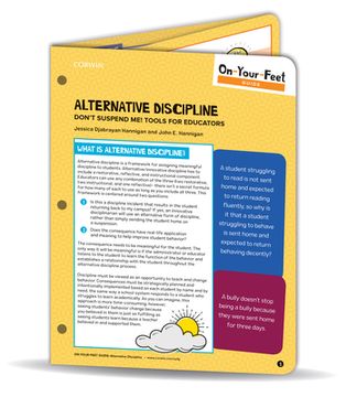 portada On-Your-Feet Guide: Alternative Discipline: Don′t Suspend Me! Tools for Educators (in English)