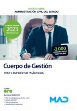 portada Cuerpo de Gestión de la Administración Civil (Acceso Libre). Test y Supuestos Prácticos. Administración General del Estado