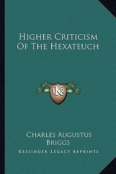 portada higher criticism of the hexateuch