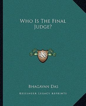 portada who is the final judge? (en Inglés)