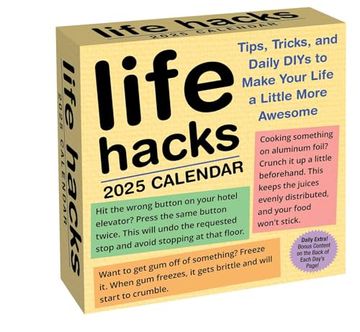portada Life Hacks 2025 Day-To-Day Calendar (en Inglés)
