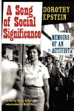 portada a song of social significance: memoirs of an activist (en Inglés)