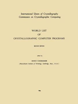 portada world list of crystallographic computing programs