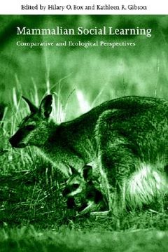 portada Mammalian Social Learning: Comparative and Ecological Perspectives (Symposia of the Zoological Society of London) (en Inglés)