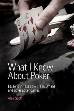 portada what i know about poker: lessons in texas hold'em, omaha, and other poker games (en Inglés)