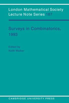 portada Surveys in Combinatorics, 1993 Paperback (London Mathematical Society Lecture Note Series) (en Inglés)