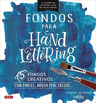 portada Fondos Para Handlettering: 15 Fondos Creativos con Pincel, Brush Pen, Sellos. (in Spanish)