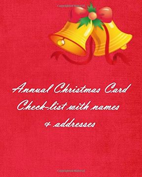 portada Annual Christmas Card Check-list with names & addresses
