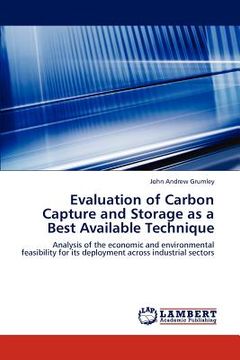 portada evaluation of carbon capture and storage as a best available technique (en Inglés)
