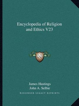 portada encyclopedia of religion and ethics v23 (en Inglés)