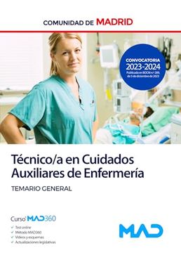 portada Tecnico/A en Cuidados Auxiliares de Enfermeria de la Comunidad de Madrid. Temario General