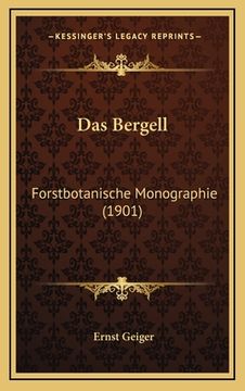 portada Das Bergell: Forstbotanische Monographie (1901) (in German)