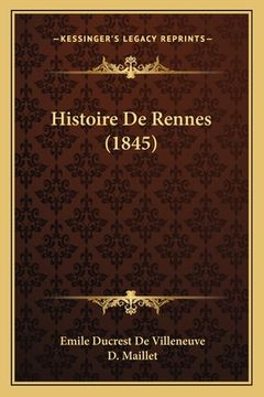 portada Histoire De Rennes (1845) (in French)