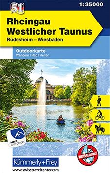 portada Rheingau Westlicher Taunus nr. 51 Outdoor Deutschland 1: 35 000: Rüdesheim, Wiesbaden, Free Download mit hkf Outdoor app (Kümmerly+Frey Outdoorkarten Deutschland)