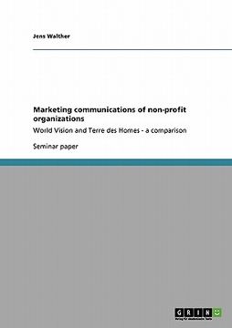 portada marketing communications of non-profit organizations (en Inglés)