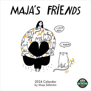 portada Maja's Friends 2024 Wall Calendar | 12" x 24" Open | Amber Lotus Publishing