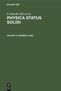 portada Physica Status Solidi, Volume 4, Number 2, Physica Status Solidi (1964) (en Inglés)