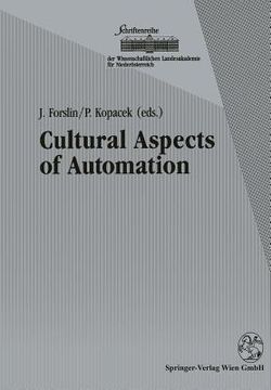 portada Cultural Aspects of Automation: Proceedings of the 1st Ifac Workshop on Cultural Aspects of Automation, October 1991, Krems, Austria (en Inglés)