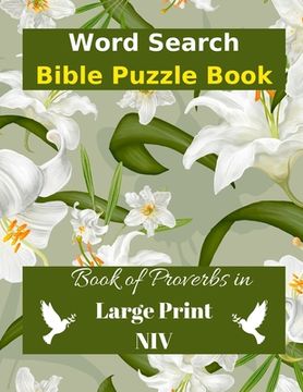 portada Word Search Bible Puzzle: Book of Proverbs Book in Large Print (en Inglés)