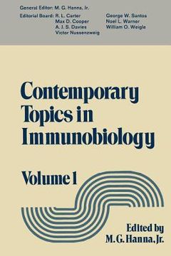 portada Contemporary Topics in Immunobiology: Volume 1 (en Inglés)