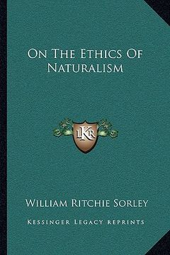 portada on the ethics of naturalism (en Inglés)