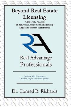 portada beyond real estate licensing: case study analysis of behavioral assessment relationship applied to human performance: predictive sales performance b
