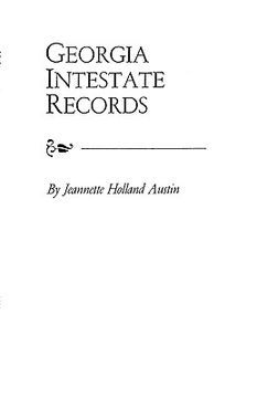 portada georgia intestate records (en Inglés)