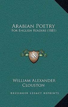 portada arabian poetry: for english readers (1881) (en Inglés)