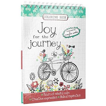 portada "Joy for the Journey" Hardcover Inspirational Adult Coloring Book (en Inglés)