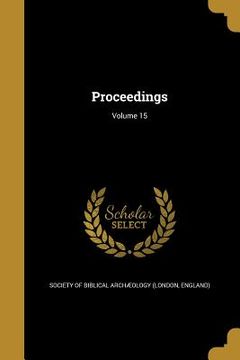 portada Proceedings; Volume 15 (en Inglés)
