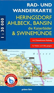 portada Rad- und Wanderkarte Heringsdorf, Ahlbeck, Bansin - die Kaiserbäder und Swinemünde (in German)