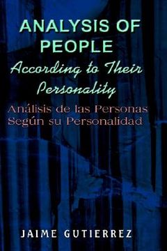 portada analysis of people according to their personality: analisis de las personas segun su personalidad (en Inglés)