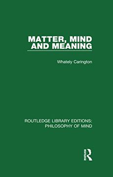 portada Matter, Mind and Meaning (en Inglés)