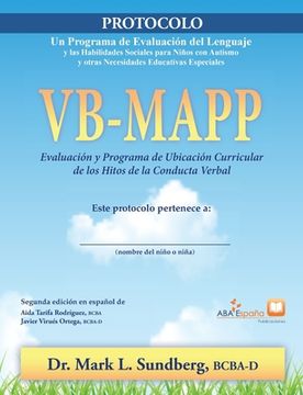 portada Vb-Mapp, Evaluación y Programa de Ubicación Curricular de los Hitos de la Conducta Verbal: Protocolo (in Spanish)