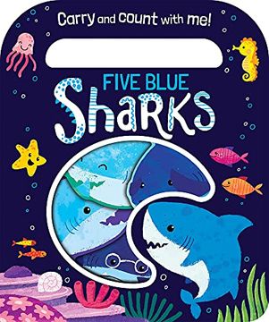 portada Five Blue Sharks (Count and Carry Board Books) (en Inglés)