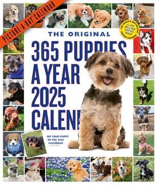 portada 365 Puppies-A-Year Picture-A-Day Wall Calendar 2025 (en Inglés)