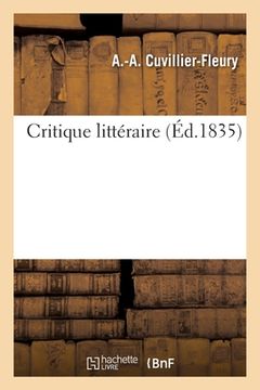 portada Critique Littéraire (in French)