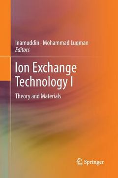 portada Ion Exchange Technology I: Theory and Materials (en Inglés)