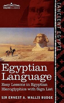 portada egyptian language: easy lessons in egyptian hieroglyphics with sign list