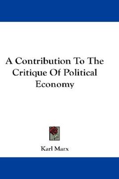 portada a contribution to the critique of political economy (en Inglés)