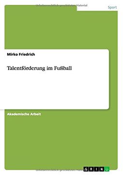 portada Talentforderung Im Fussball (German Edition)